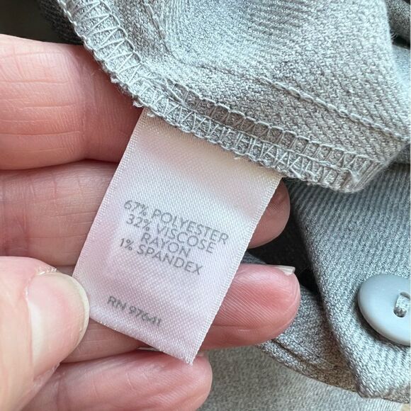 J. Jill Plus Size Grey Side Tap Stripe High Rise Straight Leg Trouser Pant Sz 16 - Picture 8 of 8